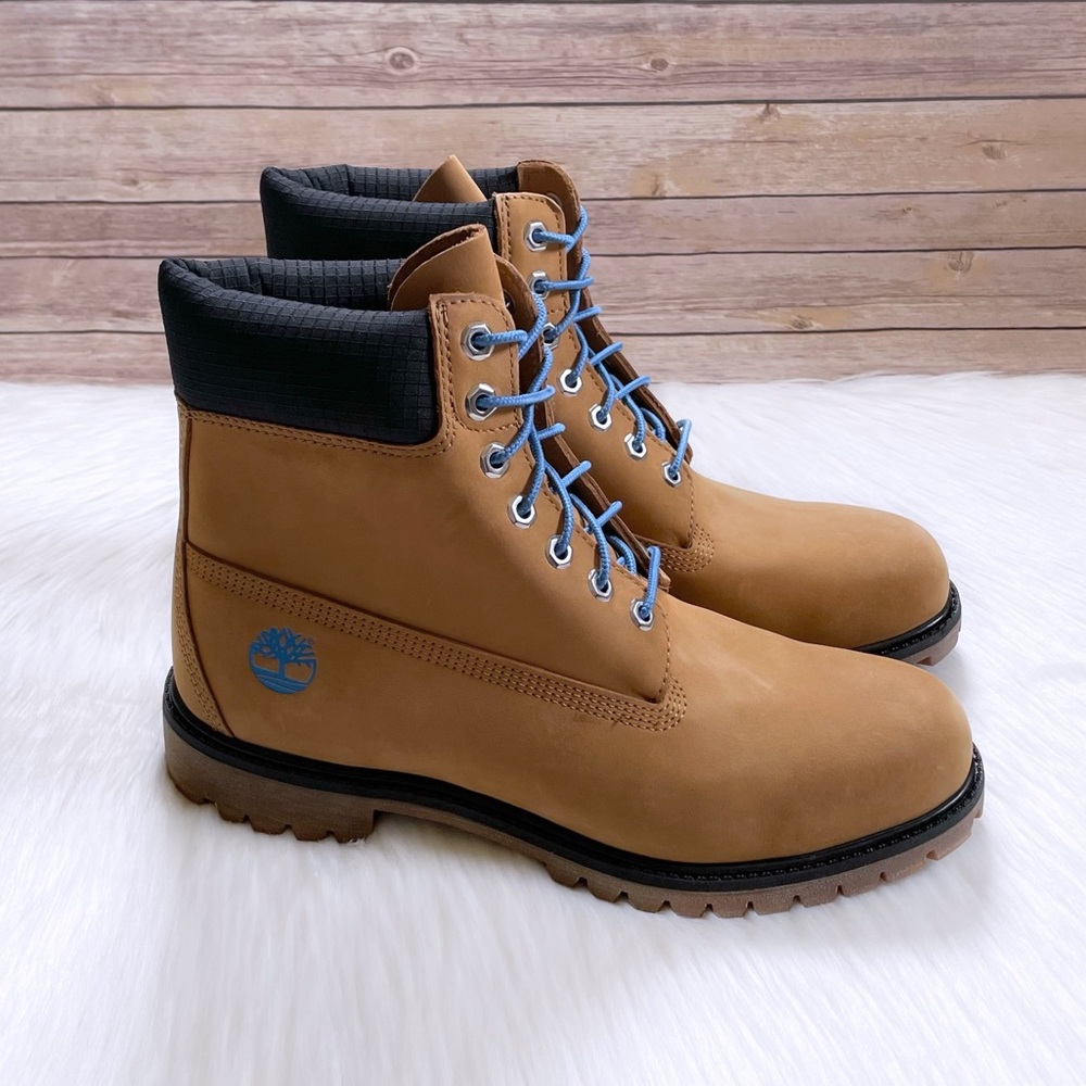 Timberland Men’s Premium 6 Inch Waterproof Wheat Boots - Picture 1 of 7